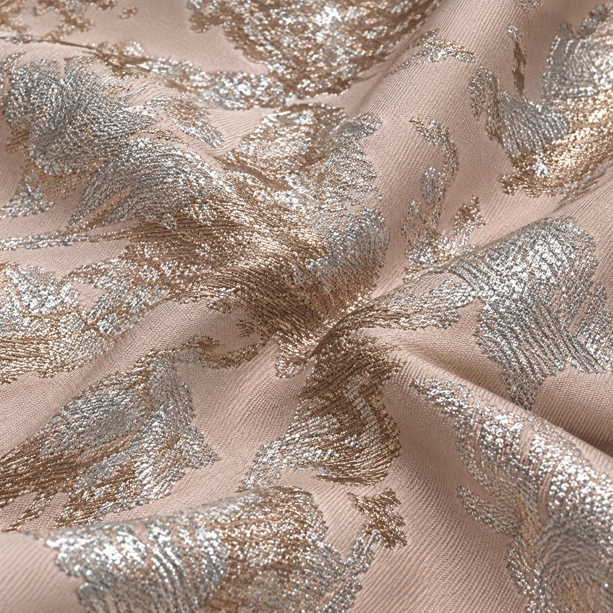 Ceremonial · Blush Metallic Botanical 面料参考