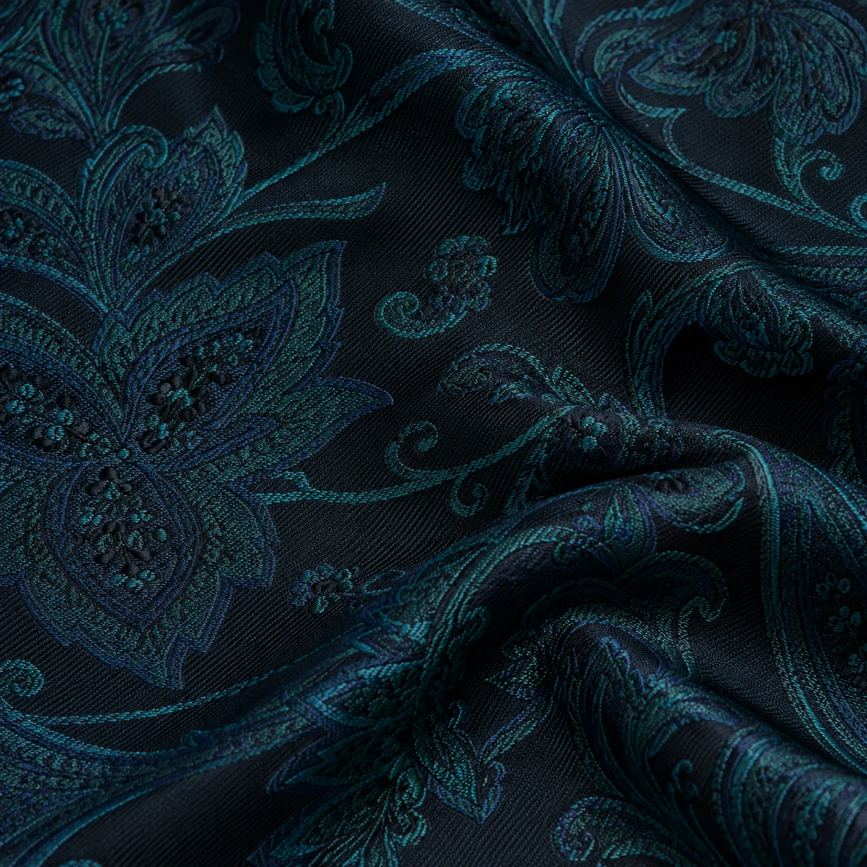 Ceremonial · Deep Teal Paisley 面料参考