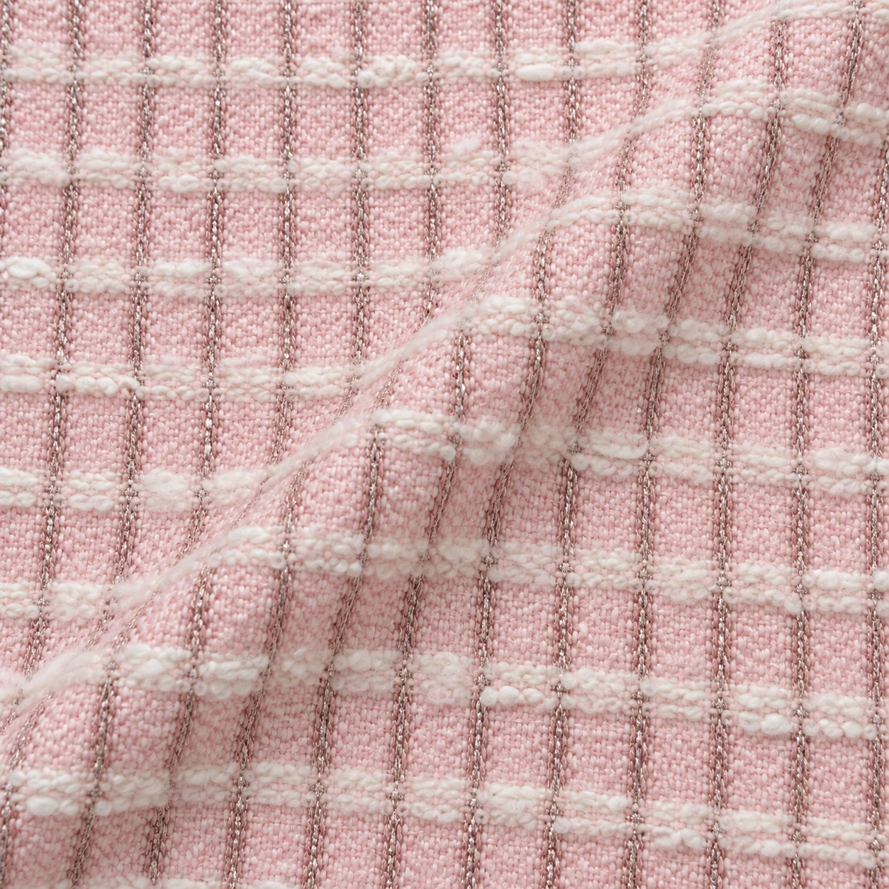 Tweed · Blush Window Check 面料参考