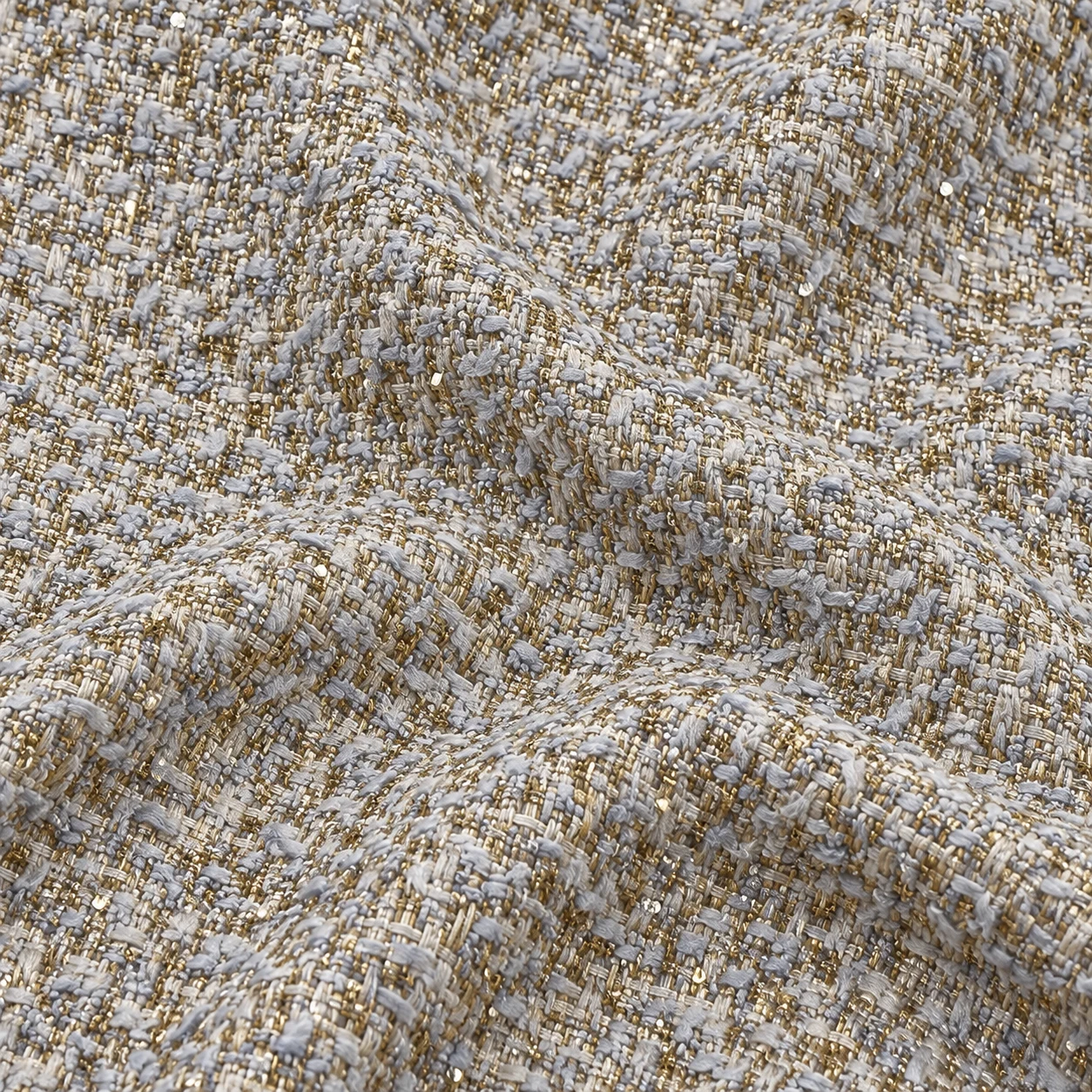 Tweed · Silver Gold Fleck 面料参考