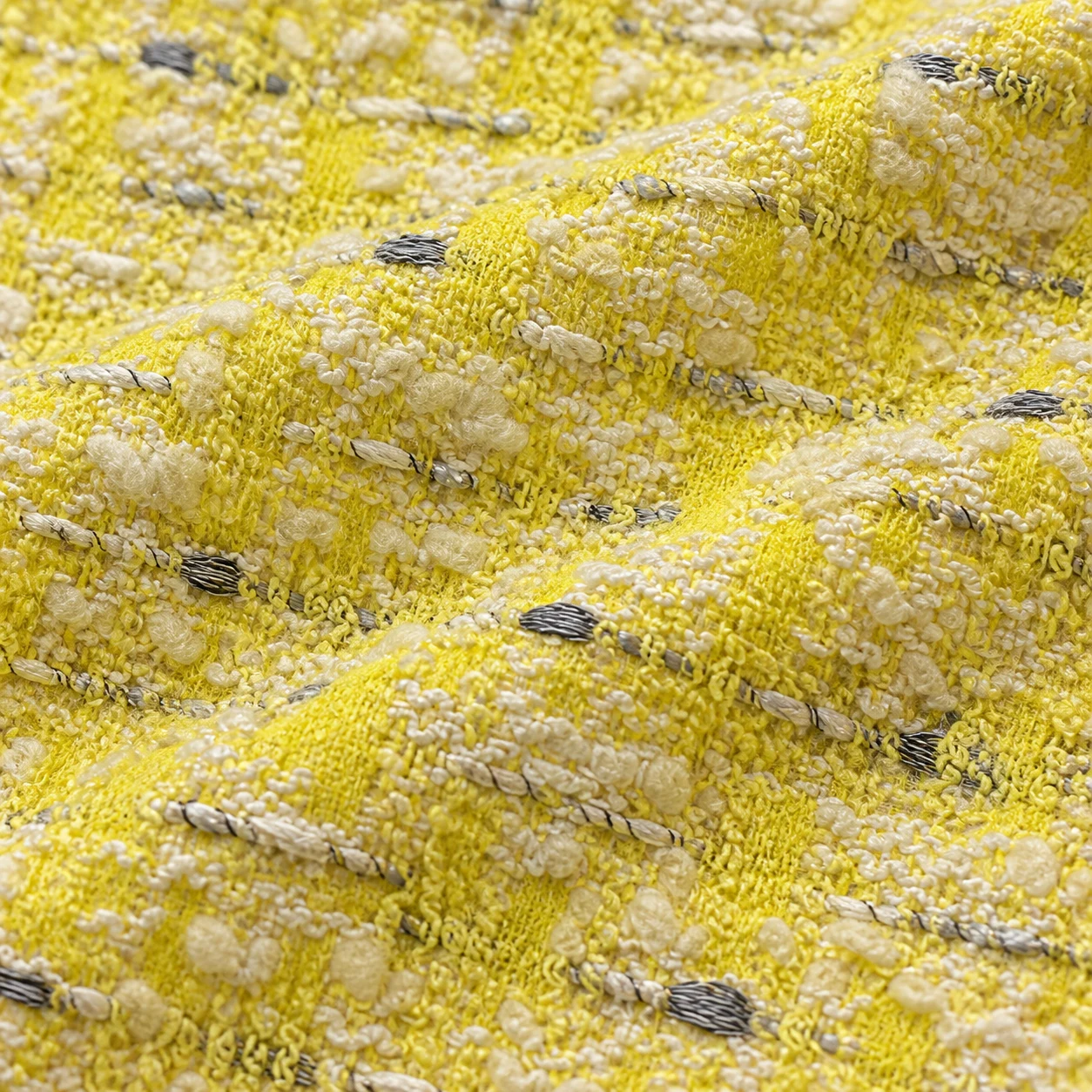 Tweed · Butter Yellow Fleck 面料参考