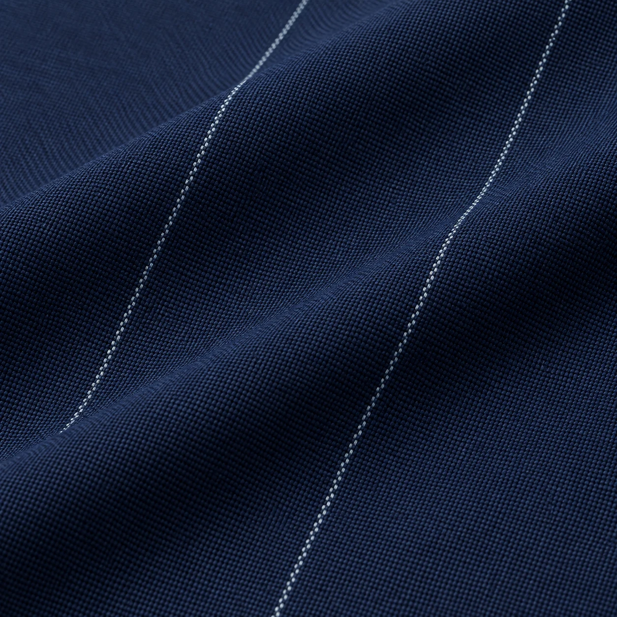 1663 · Navy Pinstripe 面料参考
